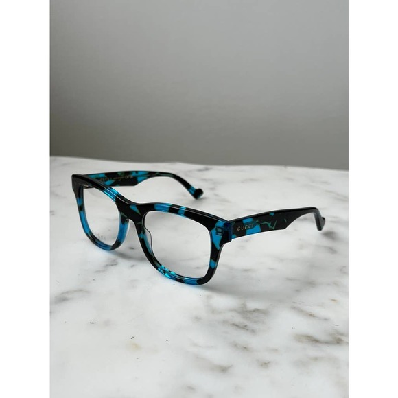 NEW Gucci GG1332O Blue Havana Square Eyeglass Frames - Picture 7 of 8